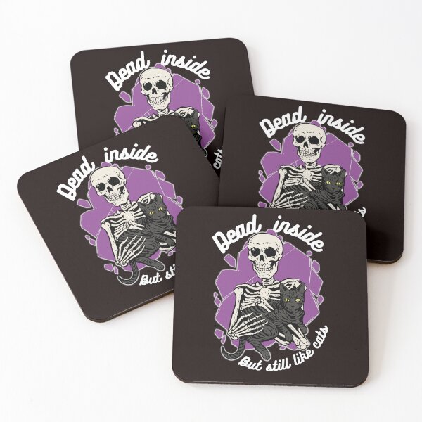 Item preview, Skeleton hugs cat - Dark GothicTee designed and sold by Garaunt - The bavarian brute.