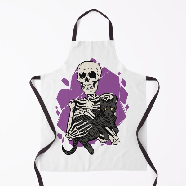 Item preview, Skeleton hugs cat - Dark GothicTee designed and sold by Garaunt - The bavarian brute.