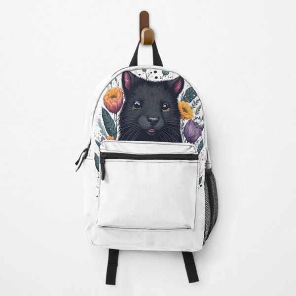 Item preview, Cute Black Mink Watercolor Art with Colorful Flowers and Leaves designed and sold by AndyNgn.