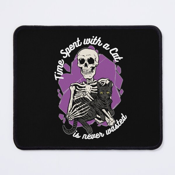 Item preview, Skeleton hugs black cat - Dark Gothic Tee designed and sold by Garaunt - The bavarian brute.