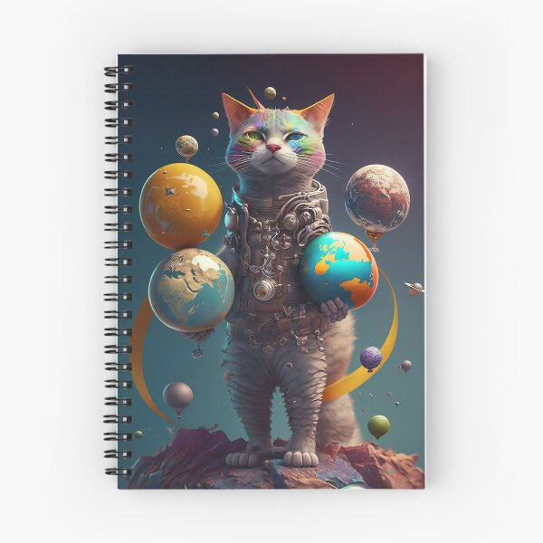 Item preview, Environmentalist Cyberpunk Cat celebrating Earth Day - surrealist AI Generated Art designed and sold by Flowsaiartshop.