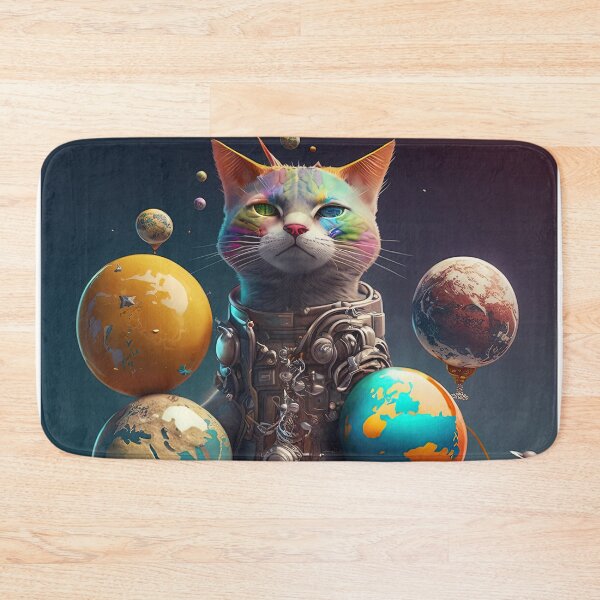 Item preview, Environmentalist Cyberpunk Cat celebrating Earth Day - surrealist AI Generated Art designed and sold by Flowsaiartshop.
