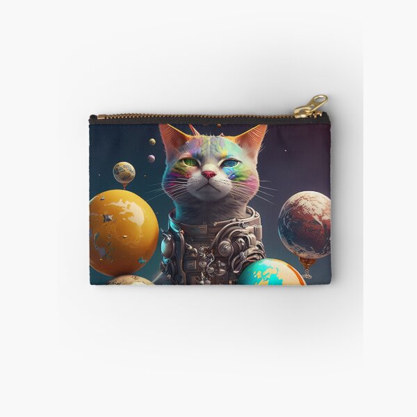 Item preview, Environmentalist Cyberpunk Cat celebrating Earth Day - surrealist AI Generated Art designed and sold by Flowsaiartshop.