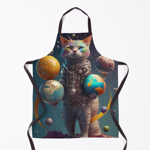 Item preview, Environmentalist Cyberpunk Cat celebrating Earth Day - surrealist AI Generated Art designed and sold by Flowsaiartshop.