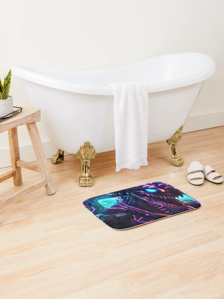 Thumbnail 2 of 6, Bath Mat, Bismarck Ringed Python God designed and sold by Dawn van Doorn.