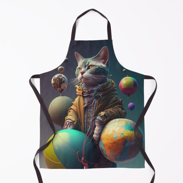 Item preview, Environmentalist Cyberpunk Cat celebrating Earth Day - surrealist AI Generated Art designed and sold by Flowsaiartshop.