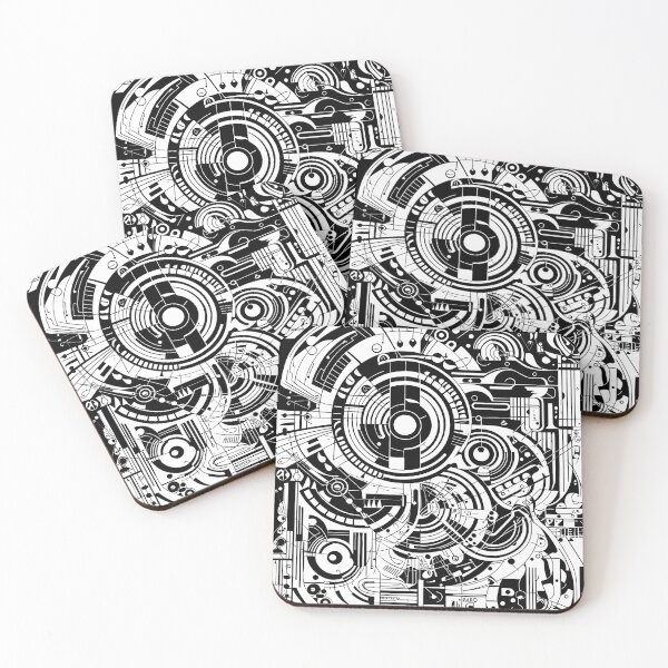 Item preview, Monochrome Pattern designed and sold by MTJ-Mushrooms.