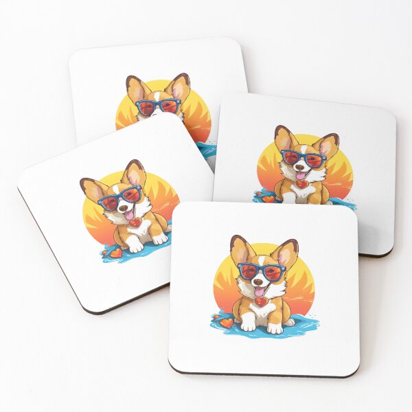 Item preview, Beach Buddies: Cool Corgi Fire designed and sold by HitsTheWaves.