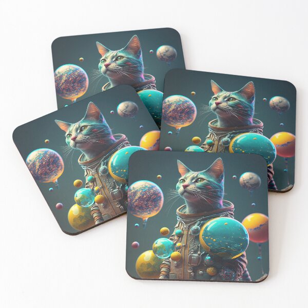Item preview,  Environmentalist Cyberpunk Cat celebrating Earth Day - surrealist AI Generated Art designed and sold by Flowsaiartshop.
