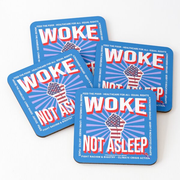 Item preview, PMD00783 Progressive Movement Designs Woke Not Asleep shows you understand what woke means support progressive policy goals for progressive Democrats Independents and Bernie Sanders supporters designed and sold by ProgressiveLeft.