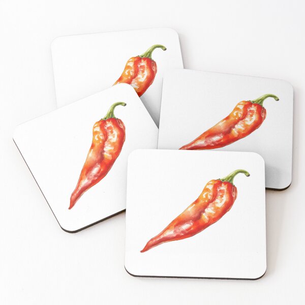 Item preview, Red hot Chilly peppers Watercolor Sticker designed and sold by m14arts.