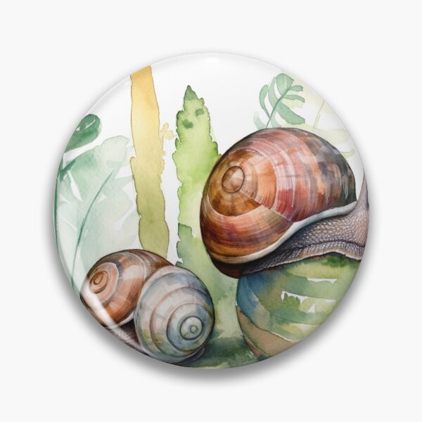 Item preview, Watercolor Wash Garden Snails designed and sold by Matt's Artificial Nature.