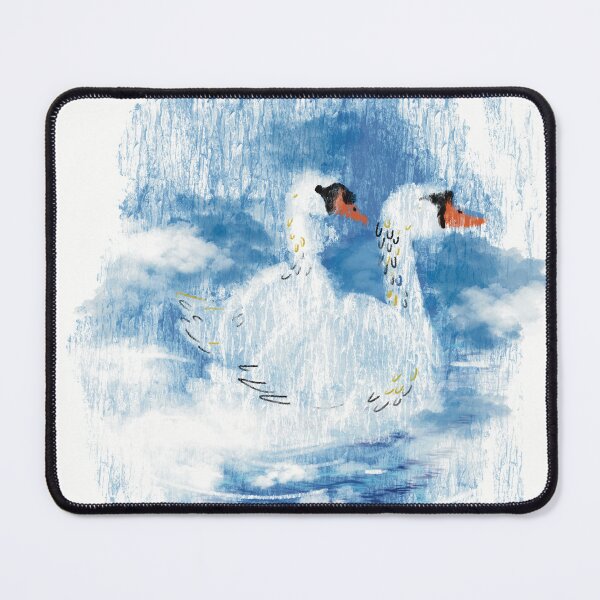 Item preview, Couple of romantic swans in the myst designed and sold by RyukiArtbook.