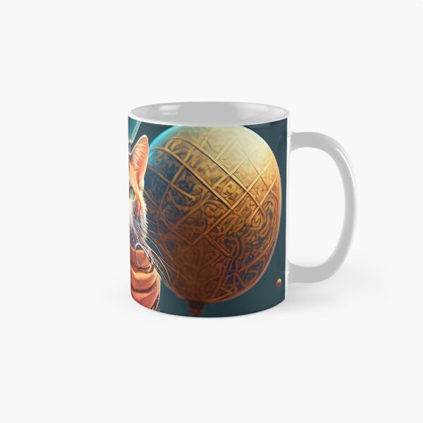 Item preview,  Environmentalist Cyberpunk Cat celebrating Earth Day - surrealist AI Generated Art designed and sold by Flowsaiartshop.