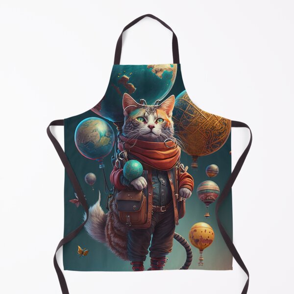 Item preview,  Environmentalist Cyberpunk Cat celebrating Earth Day - surrealist AI Generated Art designed and sold by Flowsaiartshop.