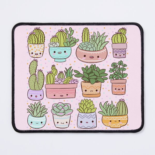 Item preview, Kawaii succulents pattern  designed and sold by Yarafantasyart.