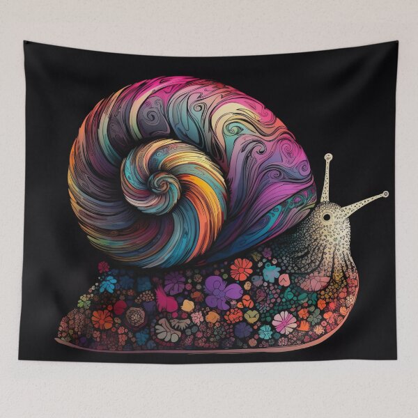 Item preview, Psychedelic Trippy Garden Snail designed and sold by Matt's Artificial Nature.