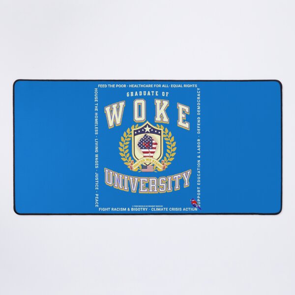 Artikelvorschau, PMD00784 Progressive Movement Designs lustiges Woke University-Design zeigt, dass Sie progressive politische Ziele für progressive Demokraten und Unabhängige sowie Anhänger von Bernie Sanders unterstützen entworfen und verkauft von ProgressiveLeft.