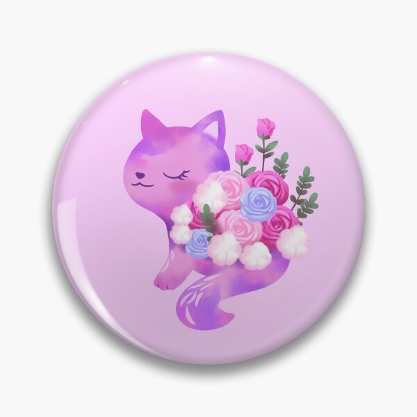 Item preview, Cute Cat With Pink Roses - Flowers designed and sold by Stepingston.
