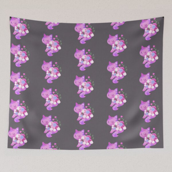 Item preview, Cute Cat With Pink Roses - Flowers designed and sold by Stepingston.