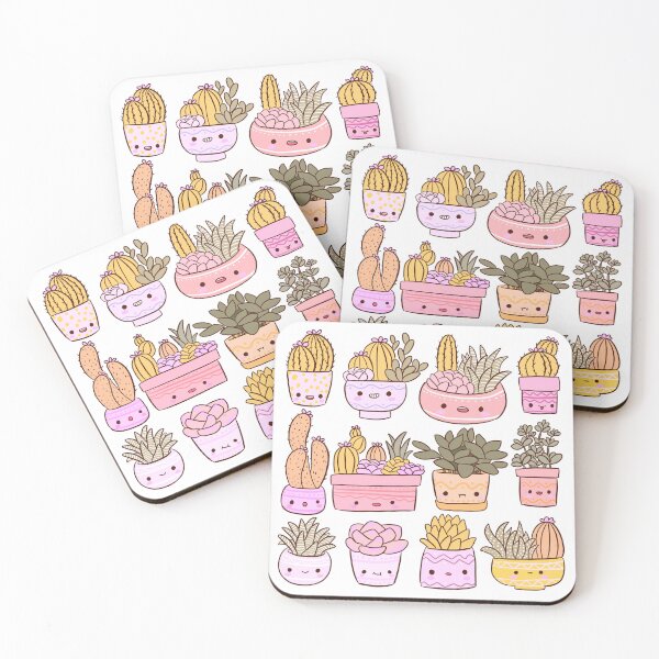 Item preview, Kawaii pink succulents pack  designed and sold by Yarafantasyart.