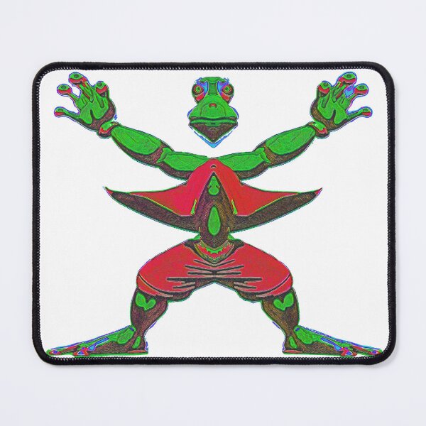 Item preview, *Funny Yoga Frog Warrior Pose* designed and sold by Ralek.