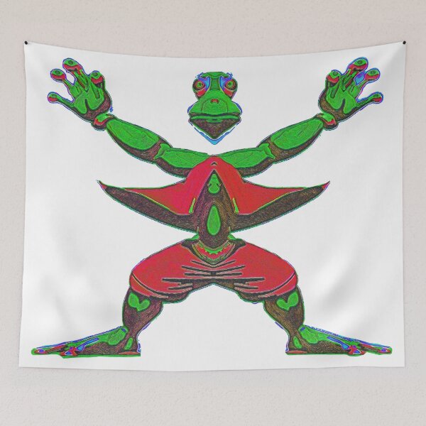 Item preview, *Funny Yoga Frog Warrior Pose* designed and sold by Ralek.