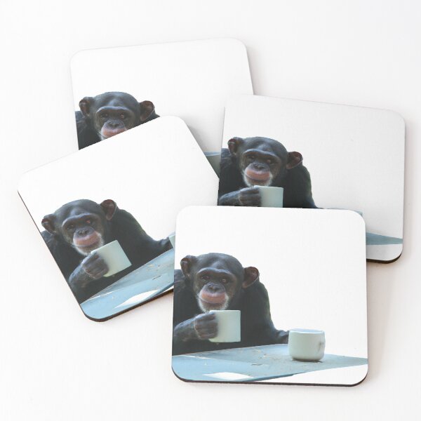 Item preview, Chimp Drinking Coffee designed and sold by bwalkama.
