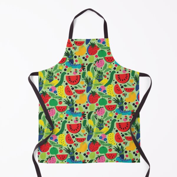Item preview, Bold and Vibrant Fruit Pattern on Green Background Cheerful Fruit Design designed and sold by ArtPowTech.