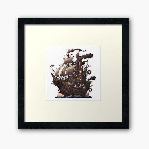 Aperçu de l'œuvre Bateau steampunk créée et vendue par Digital-Space.