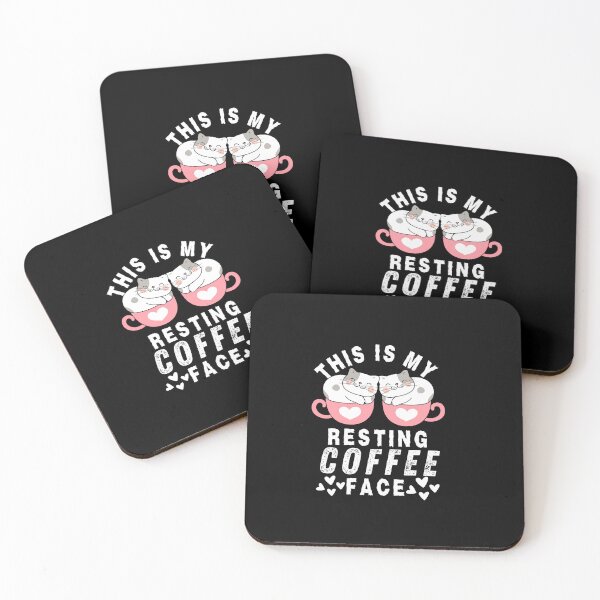 Item preview, This is my Resting Coffee Face Cute Cat Typography Quote designed and sold by thedazzlingmonk.