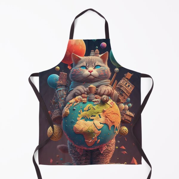 Item preview, Environmentalist Cyberpunk Cat celebrating Earth Day - surrealist AI Generated Art designed and sold by Flowsaiartshop.