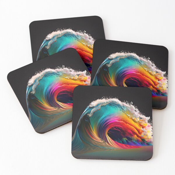 Item preview, Rainbow colored wave  designed and sold by AIArtShopPro.