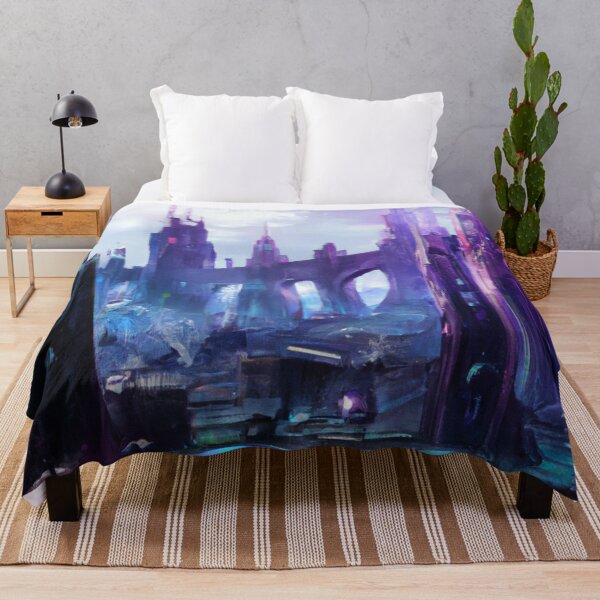 Item preview, Elf City In Cyberpunk Universe designed and sold by KalipsoArt.