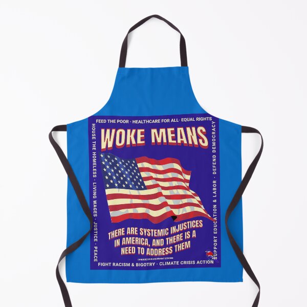 Item preview, PMD00788 Progressive Movement Designs Woke USA American Flag patriotic design shows you support progressive policy goals for progressive Democrats and Independents and Bernie Sanders supporters designed and sold by ProgressiveLeft.