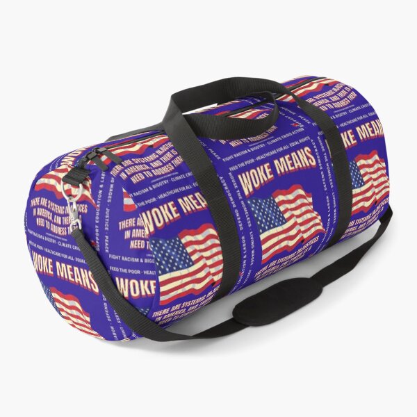 Item preview, PMD00788 Progressive Movement Designs Woke USA American Flag patriotic design shows you support progressive policy goals for progressive Democrats and Independents and Bernie Sanders supporters designed and sold by ProgressiveLeft.