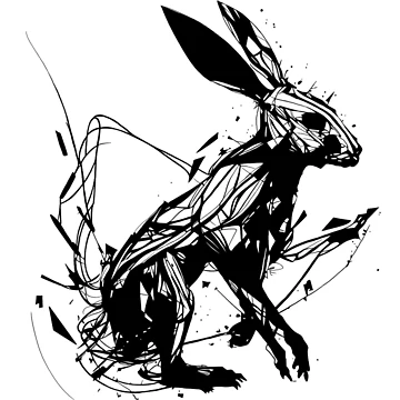 Artwork thumbnail, Abstract Rabbit by CortexCreations