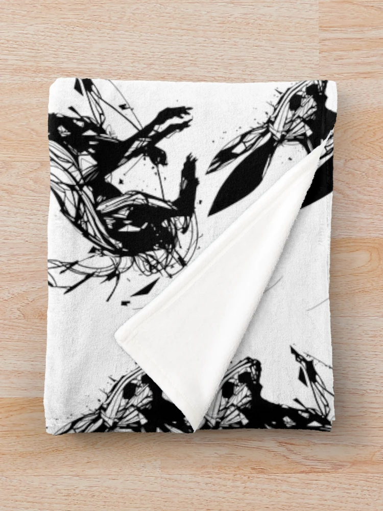 Thumbnail 3 of 6, Throw Blanket, Abstract Rabbit designed and sold by CortexCreations.