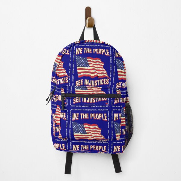 Item preview, PMD00789 Progressive Movement Designs Woke USA American Flag patriotic design shows you support progressive policy goals for progressive Democrats and Independents and Bernie Sanders supporters designed and sold by ProgressiveLeft.