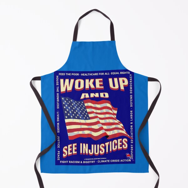 Item preview, PMD00790 Progressive Movement Designs Woke USA American Flag patriotic design shows you support progressive policy goals for progressive Democrats and Independents and Bernie Sanders supporters designed and sold by ProgressiveLeft.