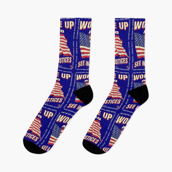 Item preview, PMD00790 Progressive Movement Designs Woke USA American Flag patriotic design shows you support progressive policy goals for progressive Democrats and Independents and Bernie Sanders supporters designed and sold by ProgressiveLeft.