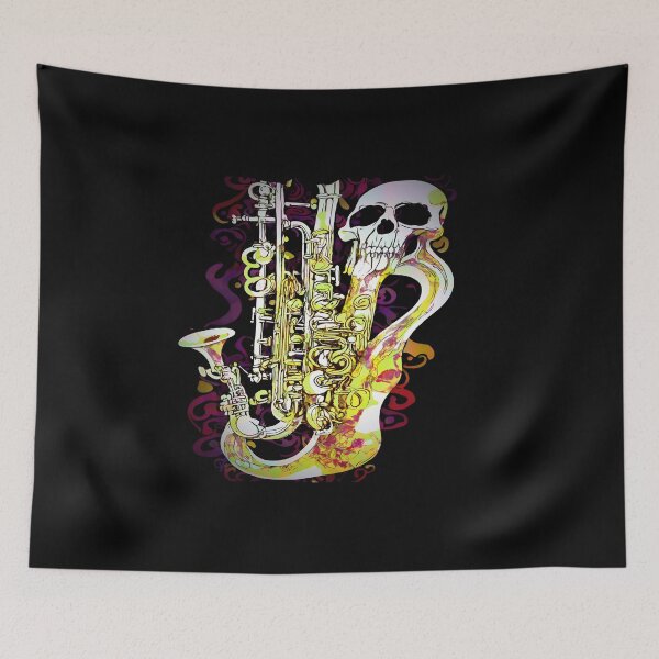 Item preview, acid jazz skull designed and sold by weirdove.