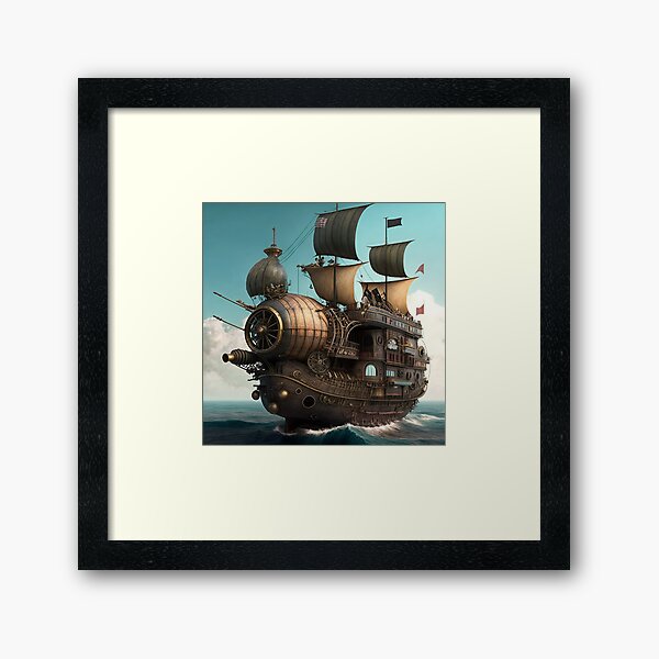 Aperçu de l'œuvre Navire Steampunk créée et vendue par Digital-Space.