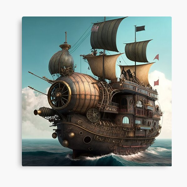 Aperçu de l'œuvre Navire Steampunk créée et vendue par Digital-Space.