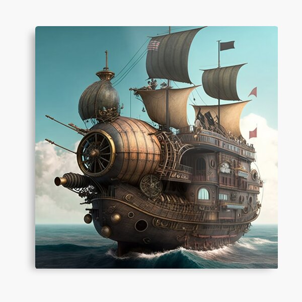Aperçu de l'œuvre Navire Steampunk créée et vendue par Digital-Space.