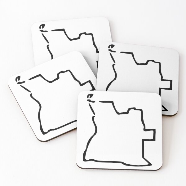 Item preview, Angola Minimalistic Country Outline designed and sold by Natamus.