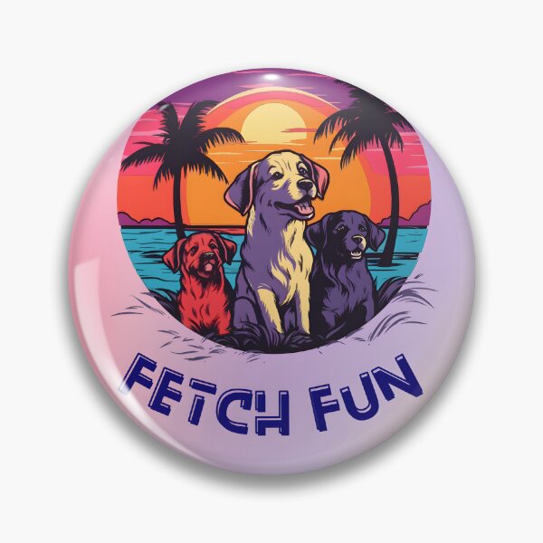 Item preview, Fetch Fun | Dog Squad | Sunset Beach designed and sold by ArtfulDelights.