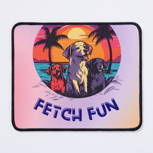 Item preview, Fetch Fun | Dog Squad | Sunset Beach designed and sold by ArtfulDelights.