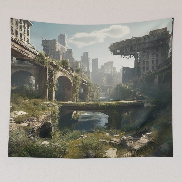Item preview, Ruins of the Overgrown City designed and sold by PrintCove.
