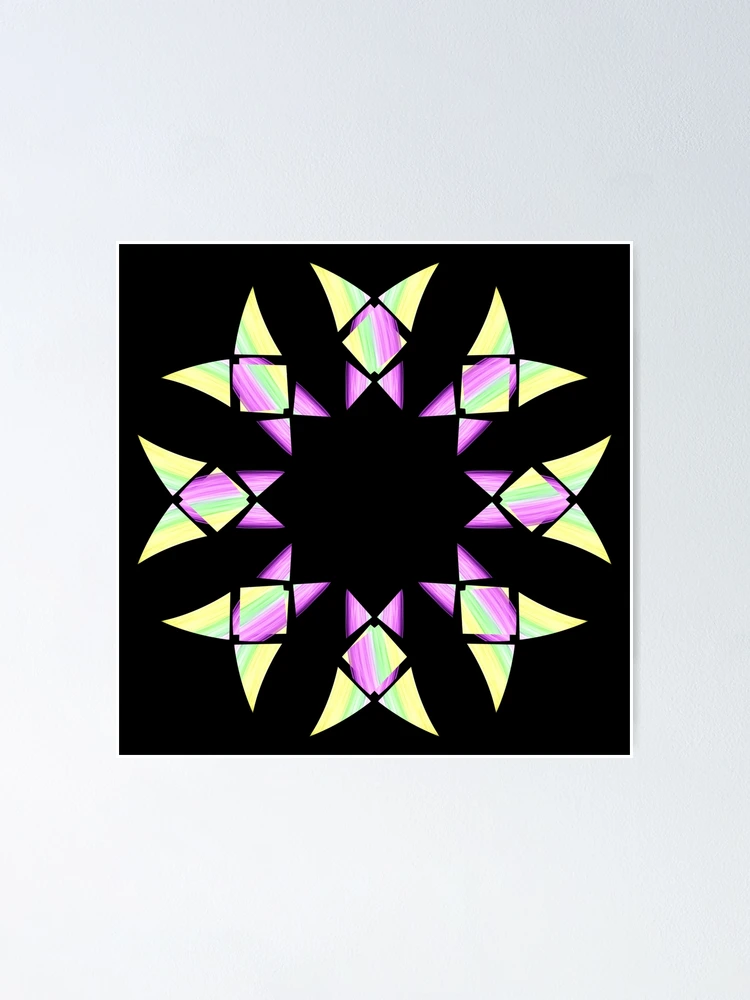 Thumbnail 1 of 3, Poster, colored star designed and sold by Meo Design.